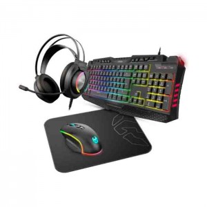 Teclado + Rato + Headset + Tapete Krom Kritic RGB Rainbow Gaming